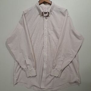 Brooks Brothers Original Polo Button Shirt Traditional Fit Check 18-35 XXL
